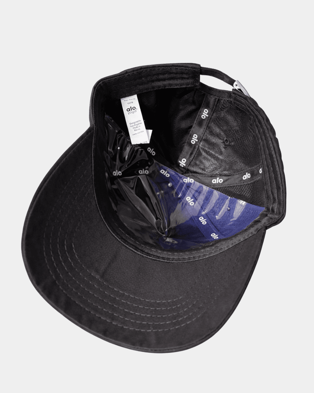 Alo Yoga Logo Cap Black Adjustable Strap Hat