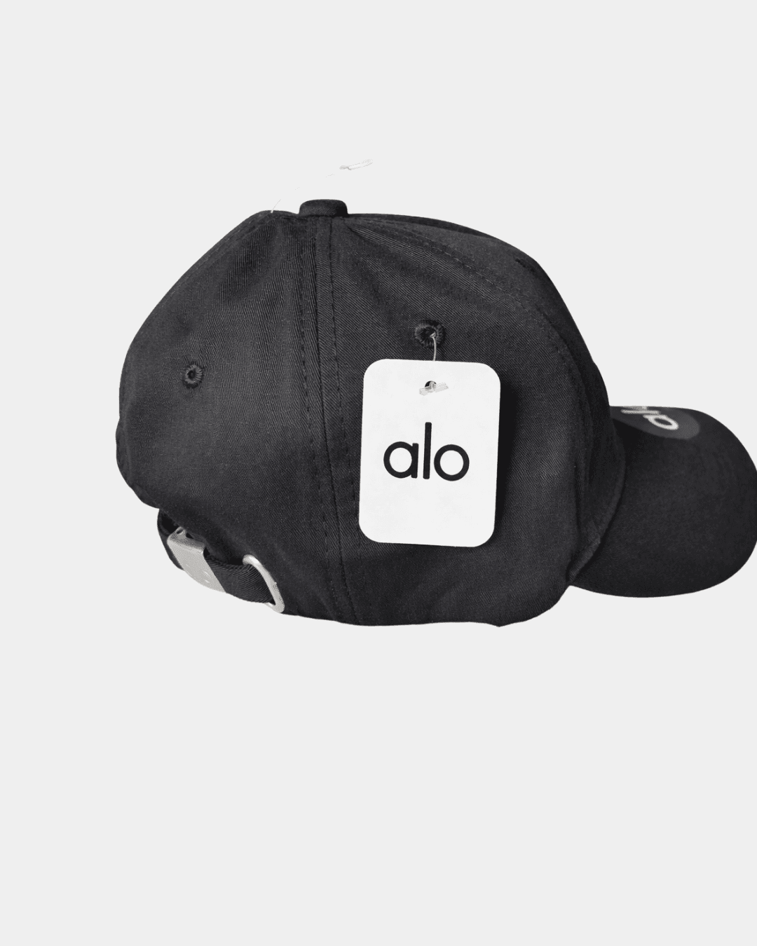 Alo Yoga Logo Cap Black Adjustable Strap Hat