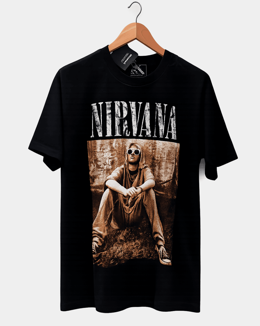 Black Nirvana Vintage Oversized Graphic Tee
