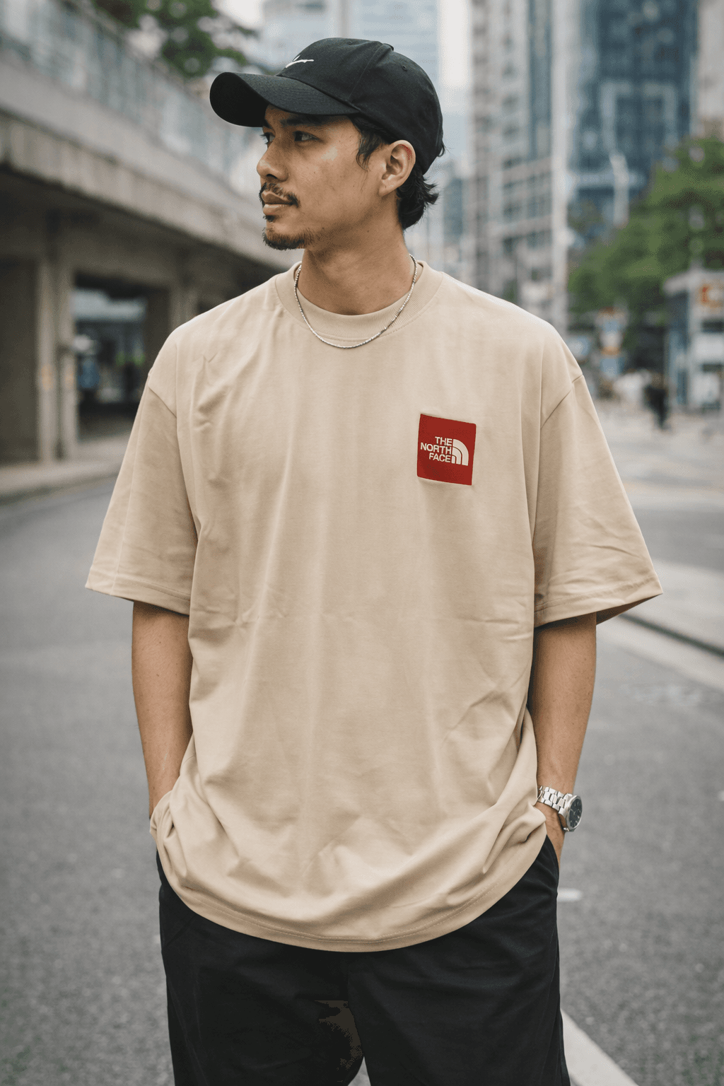 The North Face Beige Logo Tee
