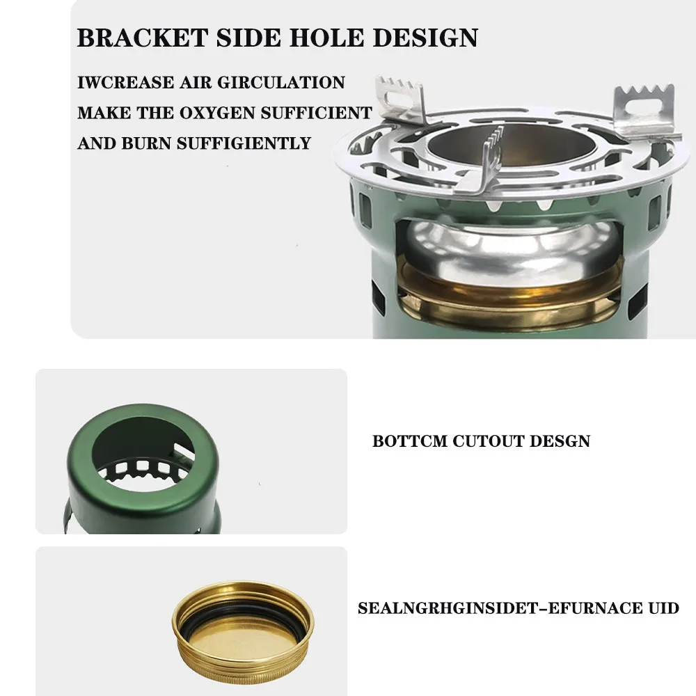 Portable Camping Stove with Alcohol Furnace – Outdoor Cooking Gear &amp; Accessories for Hiking, BBQ, and Camping